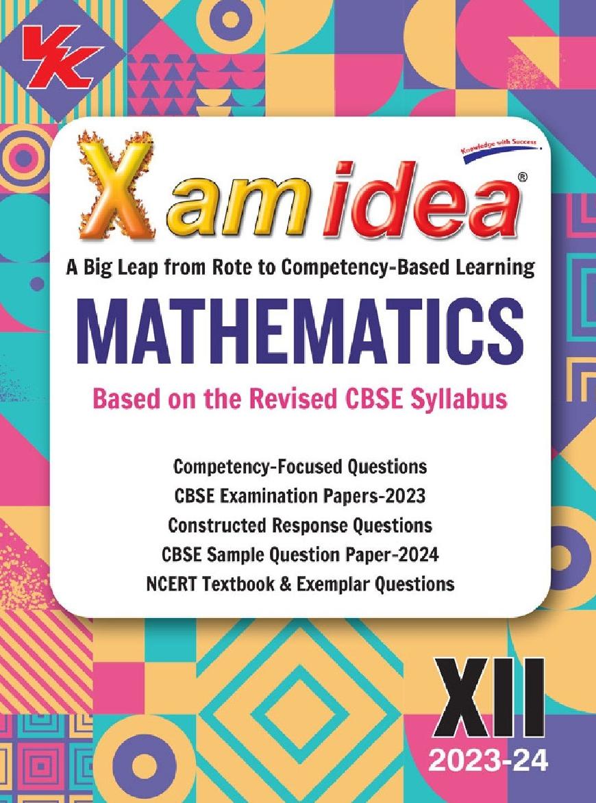 Xamidea Mathematics Class 12 2024 2024th Edition Xam Idea
