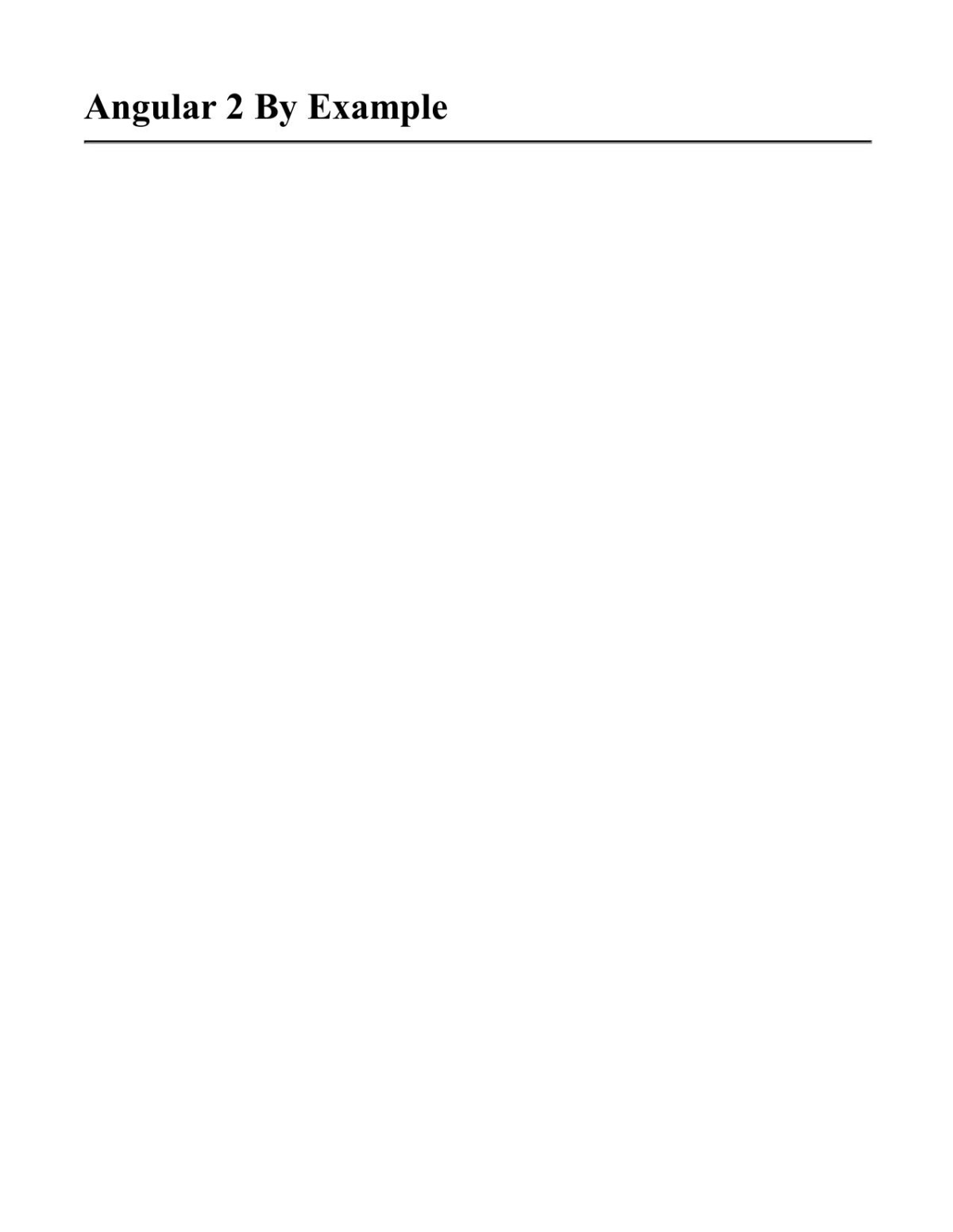 Angular 2 By Example Chandermani Arora Kevin Hennessy