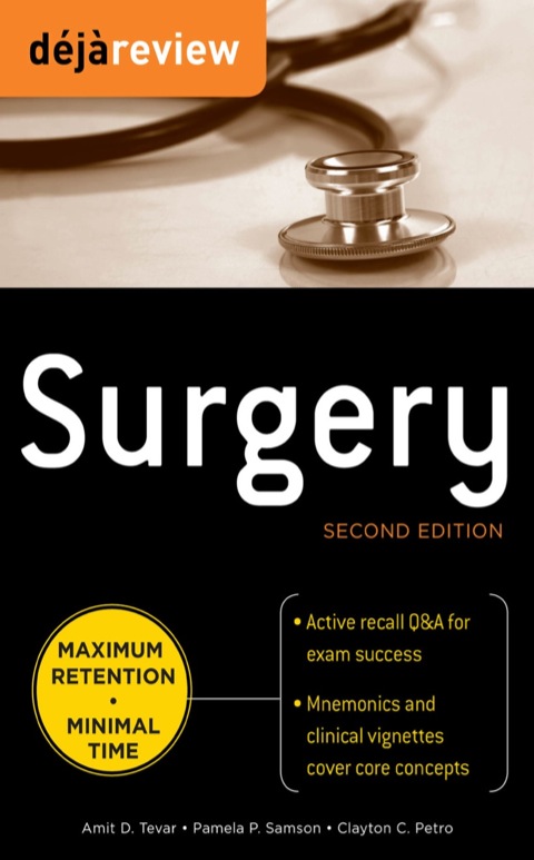 Deja Review Surgery 2e Sep 23 20110071715126mcgrawhill 2nd Edition Tevar