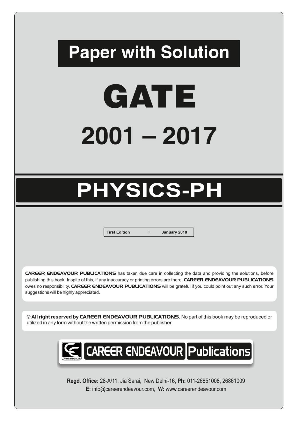 Gate Physics 2001 To 2017 Career Endeavour