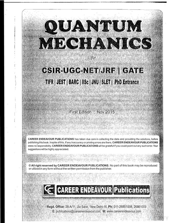 Quantum Mechanics Career Endeavour