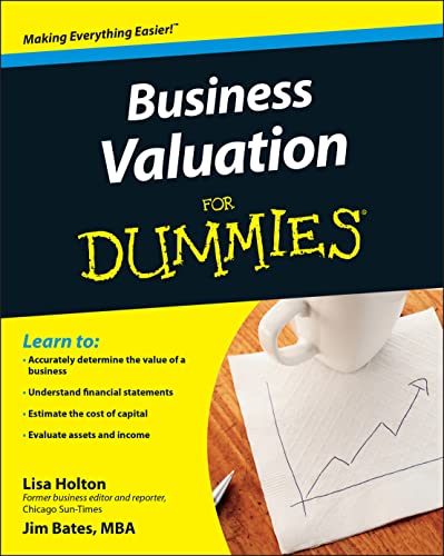 Business Valuation For Dummies 1st Holton Lisa Bates Jim
