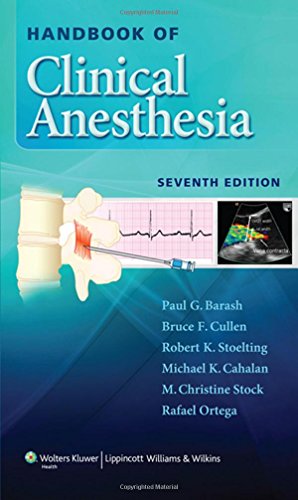 Handbook Of Clinical Anesthesia Seventh Barash Paul G Cullen Md