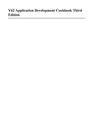 Yii Application Development Cookbook 3rd Edition Andrey Bogdanov