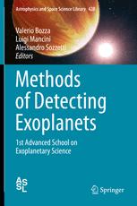 Methods Of Detecting Exoplanets 1st Advanced School On Exoplanetary Science 1st Edition Valerio Bozza