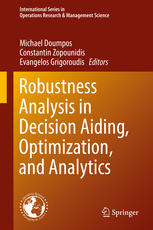 Robustness Analysis In Decision Aiding Optimization And Analytics 1st Edition Michael Doumpos