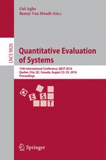 Quantitative Evaluation Of Systems 13th International Conference Qest 2016 Quebec City Qc Canada August 2325 2016 Proceedings 1st Edition Gul Agha