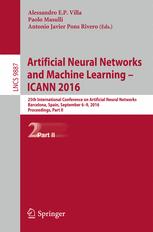 Artificial Neural Networks And Machine Learning Icann 2016 25th International Conference On Artificial Neural Networks Barcelona Spain September 69 2016 Proceedings Part Ii 1st Edition Alessandro Ep Villa