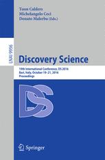 Discovery Science 19th International Conference Ds 2016 Bari Italy October 1921 2016 Proceedings Toon Calders