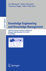 Knowledge Engineering And Knowledge Management 20th International Conference Ekaw 2016 Bologna Italy November 1923 2016 Proceedings 1st Edition Eva Blomqvist
