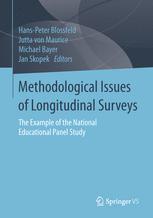 Methodological Issues Of Longitudinal Surveys The Example Of The National Educational Panel Study 1st Edition Hanspeter Blossfeld