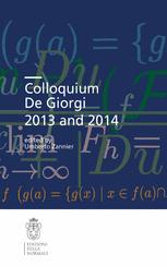 Colloquium De Giorgi 2013 And 2014 1st Edition Umberto Zannier Eds