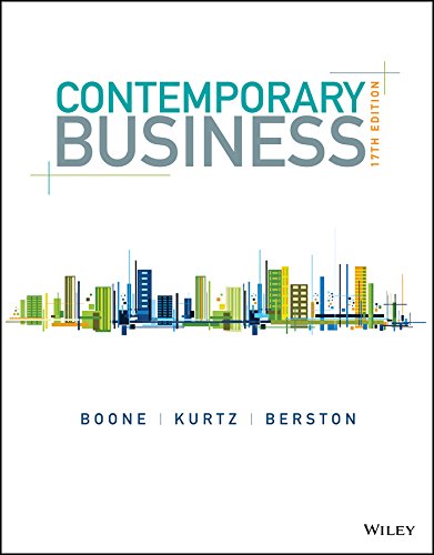 Contemporary Business 17th Edition Louis E Boone David L Kurtz