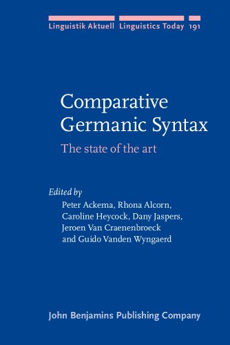 Comparative Germanic Syntax The State Of The Art Peter Ackema