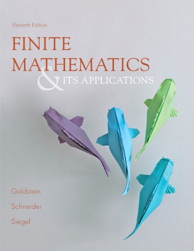 Finite Mathematics Its Applications 11th Edition Larry J Goldstein