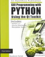 Gui Programming With Python Qt Edition Boudewijn Rempt