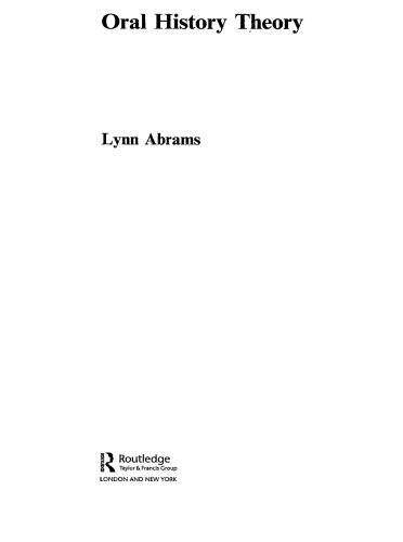 Oral History Theory Lynn Abrams