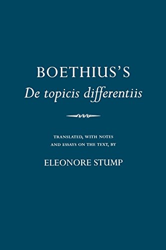 Boethiuss De Topicis Differentiis 1st New Edition Eleonore Stump