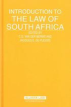 Introduction To The Law Of South Africa Van Der Merwe C G Du Plessis