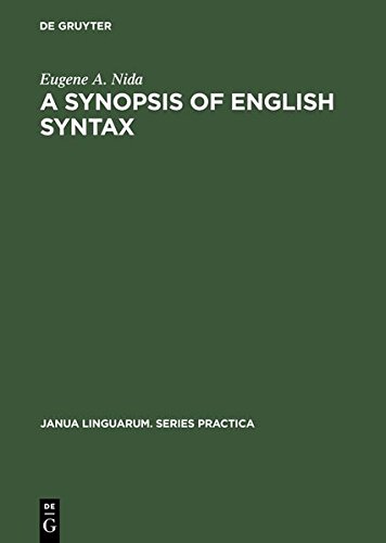 A Synopsis Of English Syntax Reprint 2013 Ed Eugene A Nida