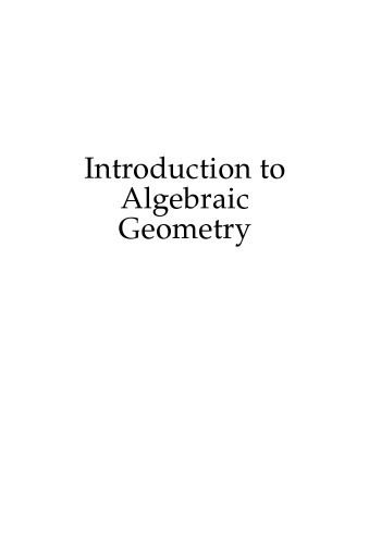 Introduction To Algebraic Geometry Justin R Smith