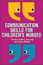 Communication Skills For Childrens Nurses Long Tony Lambert