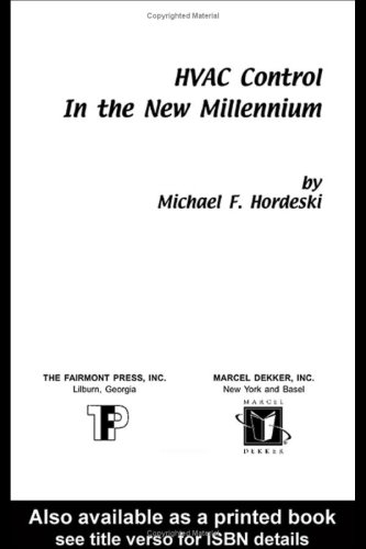 Hvac Control In The New Millennium Hordeski Michael F