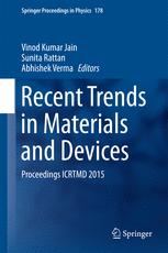 Recent Trends In Materials And Devices Proceedings Icrtmd 2015 1st Edition Vinod Kumar Jain