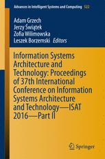 Information Systems Architecture And Technology Proceedings Of 37th International Conference On Information Systems Architecture And Technology Isat 2016 Part Ii 1st Edition Adam Grzech