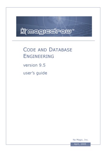 Magicdraw Code And Database Engineering Version 95 Users Guide No Magic