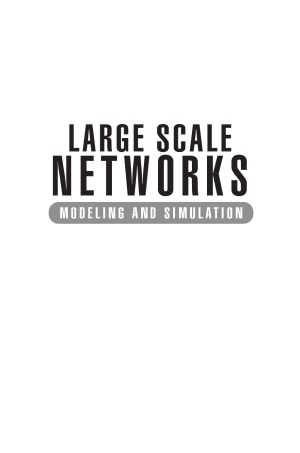 Large Scale Networks Modeling And Simulation Radu Dobrescu Author