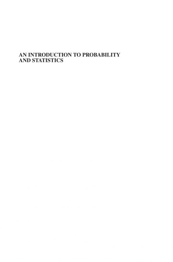 An Introduction To Probability And Statistics 3rd Edition Vijay K Rohatgi