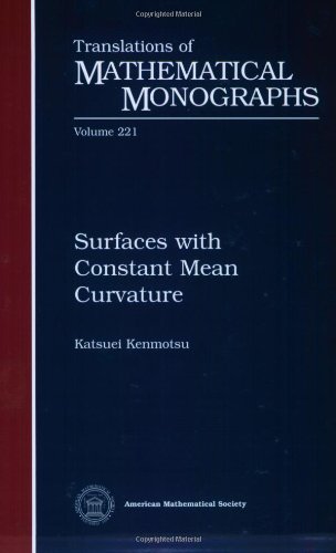 Surfaces With Constant Mean Curvature Katsuei Kenmotsu