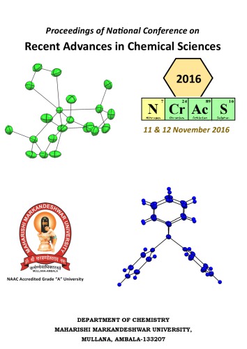 Proceedings Of National Conference On Recent Advances In Chemical Sciences 1st Edition R Khare