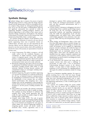 Acs Synthetic Biology Christopher A Voigt