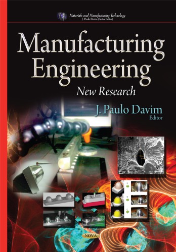 Manufacturing Engineering New Research J Paulo Davim