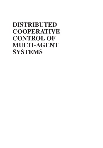 Distributed Cooperative Control Of Multiagent Systems Yu Wenwu