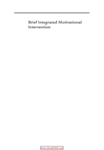 Brief Integrated Motivational Intervention A Treatment Manual For Cooccuring Mental Health And Substance Use Problems Birchwood