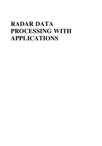 Radar Data Processing With Applications Guan Xin He You Xiu