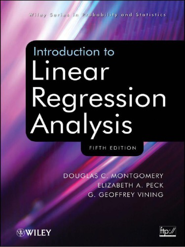 Introduction To Linear Regression Analysis 5th Edition Douglas C Montgomery