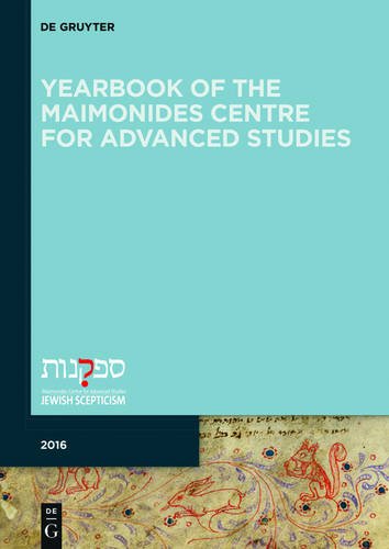 Yearbook Of Maimonides Centre For Advanced Studies 2016 Giuseppe Veltri