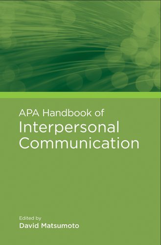 Apa Handbook Of Interpersonal Communication 1st Edition David Matsumoto Ed