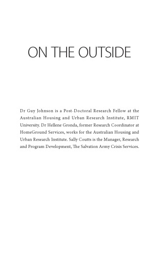 On The Outside Pathways In And Out Of Homelessness Coutts Sally Johnson