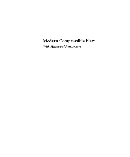 Modern Compressible Flow With Historical Perspective 3rd Edition John D Anderson