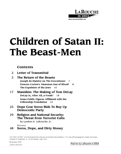 Children Of Satan Ii The Beastmen 2nd Edition Lyndon H Larouche Jr Et Al