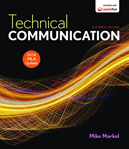 Technical Communication With 2016 Mla Update 11th Edition Mike Markel