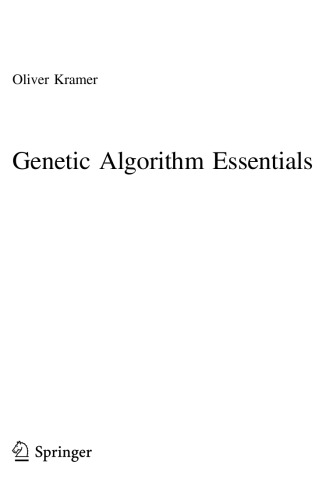 Genetic Algorithm Essentials Oliver Kramer