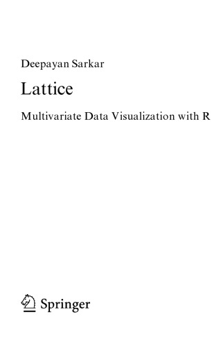 Lattice Multivariate Data Visualization With R Deepayan Sarkar