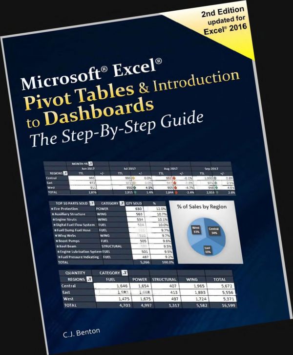 Excel Pivot Tables Introduction To Dashboards The Stepbystep Guide Benton Cj