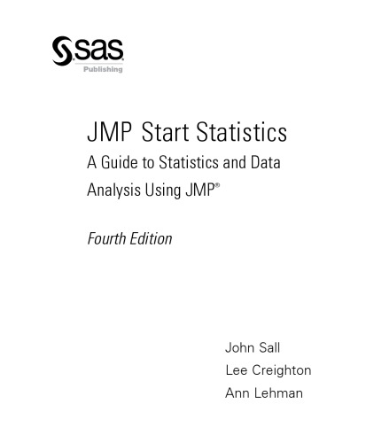 Mp Start Statistics John Sall Lee Creighton Ann Lehman